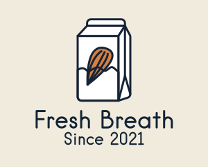 Almond Milk Carton logo design