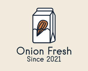 Almond Milk Carton logo design