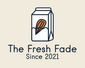 Almond Milk Carton logo design