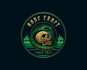 Serpent Skull Snake logo design