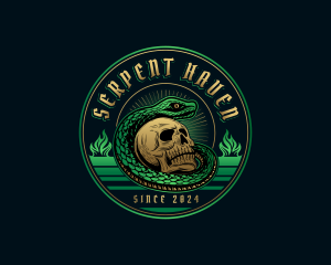 Serpent Skull Snake logo design