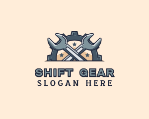 Wrench Gear Mechanic logo design