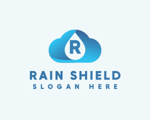 Cloud Water Droplet logo design