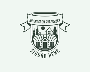 House Cabin Roof Logo