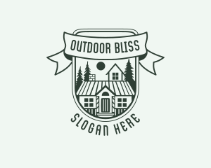 House Cabin Roof Logo