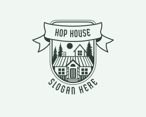 House Cabin Roof logo design