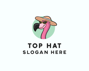 Tropical Flamingo Hat logo design