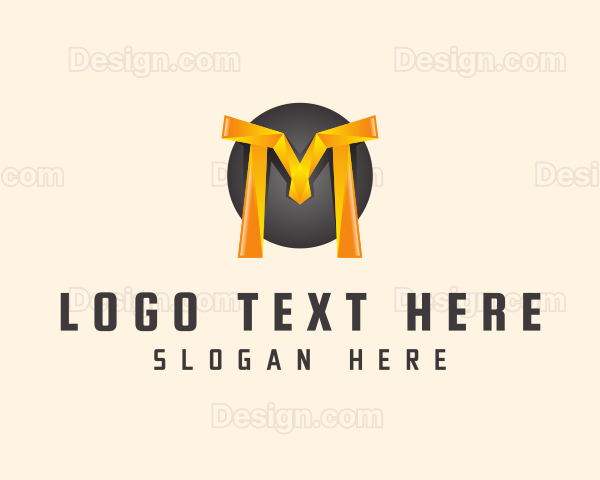 3D Letter M Logo