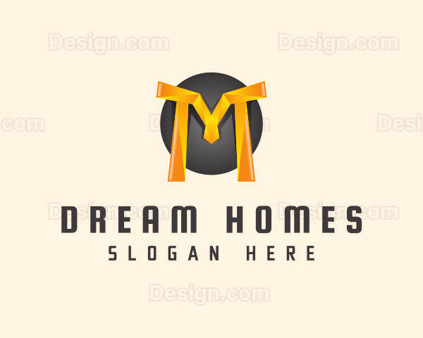3D Letter M Logo