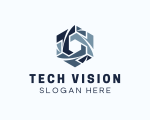 Modern Tech Hexagon logo design