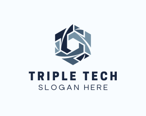 Modern Tech Hexagon logo design