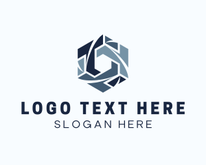 Camera - Modern Tech Hexagon logo design