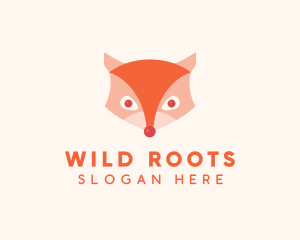 Wild Fox Head logo design