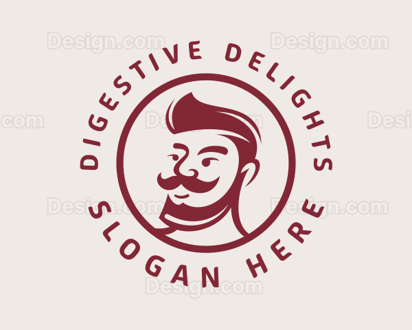 Handsome Beard Man Logo