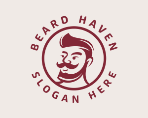 Handsome Beard Man logo design