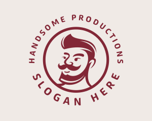 Handsome Beard Man logo