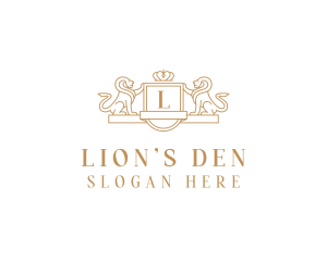 Lion Royal Shield logo design