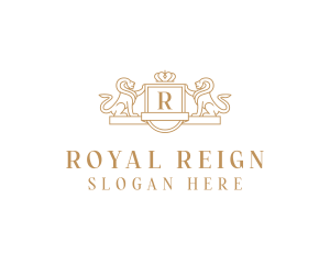 Lion Royal Shield logo design