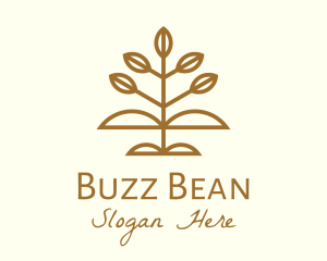 Brown Agriculture Plant logo design