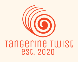 Orange Twisted Roll logo design