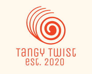 Orange Twisted Roll logo design