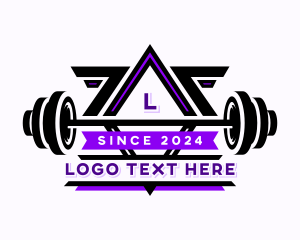 Gym Barbell Weightlifter logo