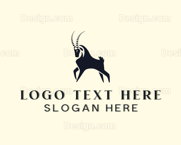 Ibex Forest Animal Logo