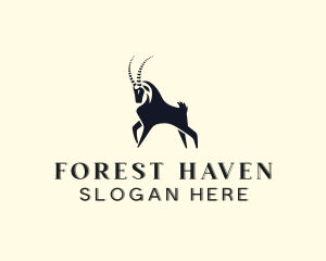 Ibex Forest Animal logo design