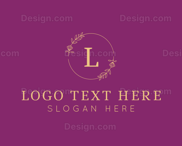 Elegant Floral Wreath Logo