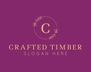 Elegant Floral Wreath logo design