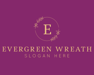 Elegant Floral Wreath logo design