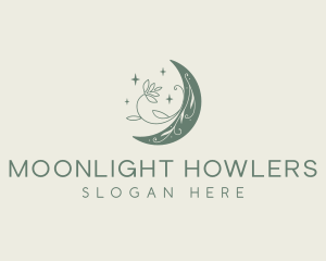 Celestial Moon Flower logo design