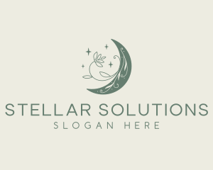 Celestial Moon Flower logo design