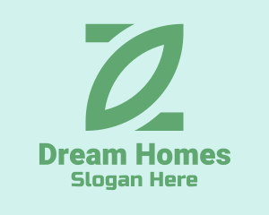 Simple Green Leaf  Logo