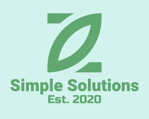 Simple Green Leaf  logo design