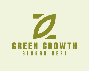 Simple Green Leaf  logo design