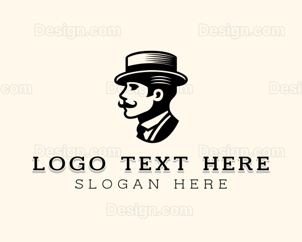 Mustache Gentleman Grooming Logo