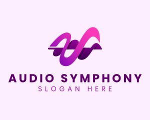 Audio Sound Wave Tune logo design