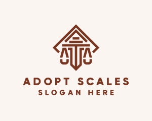 Judicial Law Scale logo design