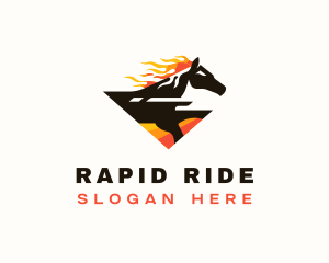 Horse Fast Racing logo design