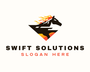 Horse Fast Racing logo design