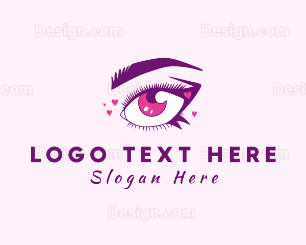 Lovely Woman Eyelash Logo