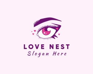 Lovely Woman Eyelash logo design