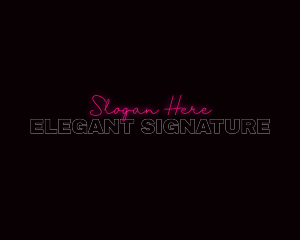 Night Club Signature Wordmark logo design