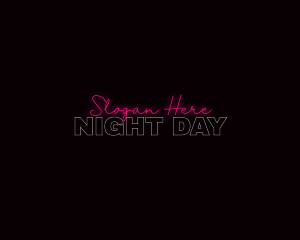 Night Club Signature Wordmark logo design