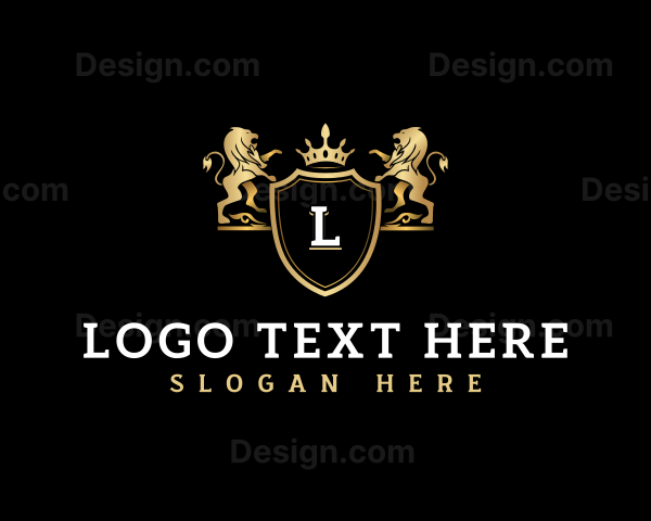 Luxury Lion Crown Logo