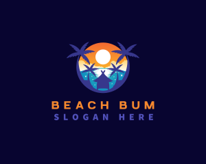 Vacation Beach Travel logo design