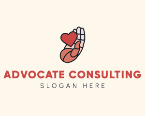 Heart Support Hand logo