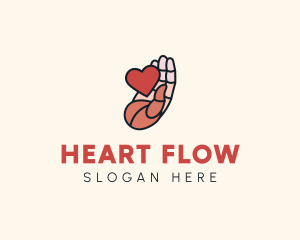 Heart Support Hand logo