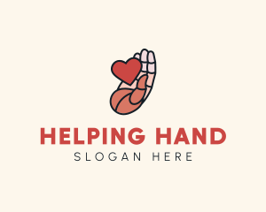 Heart Support Hand logo